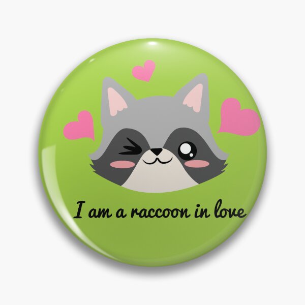 Item preview, cute raccoon in love designed and sold by yessebel.