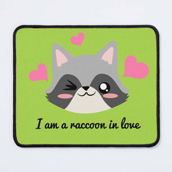 Item preview, cute raccoon in love designed and sold by yessebel.