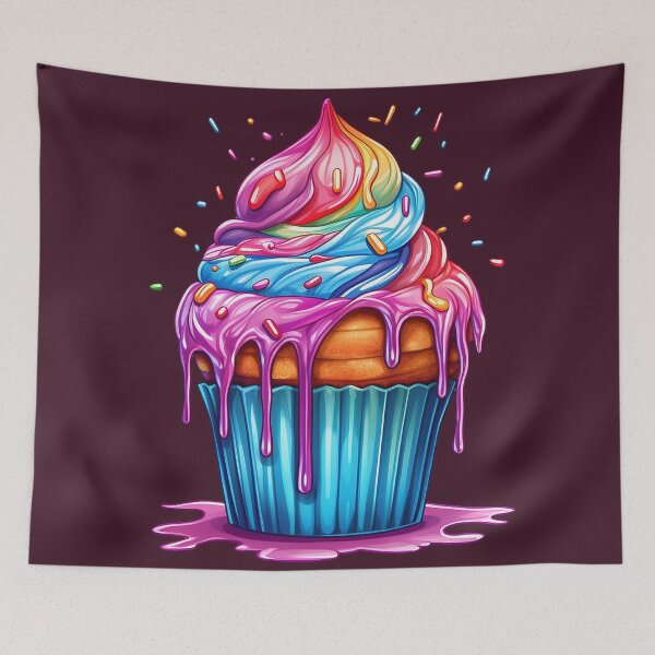 Item preview, Magical Rainbow Sprinkles Cupcake designed and sold by RingLeaderMomma.