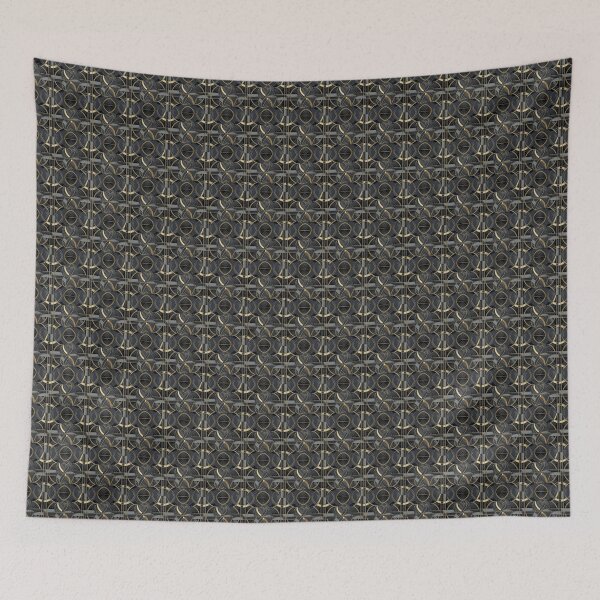 Item preview, sty novue geometrical pattern with gold line art  designed and sold by GiGiGuru.
