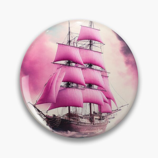 Item preview, Pink Sails - dream brigantine designed and sold by SimpleWallArt.