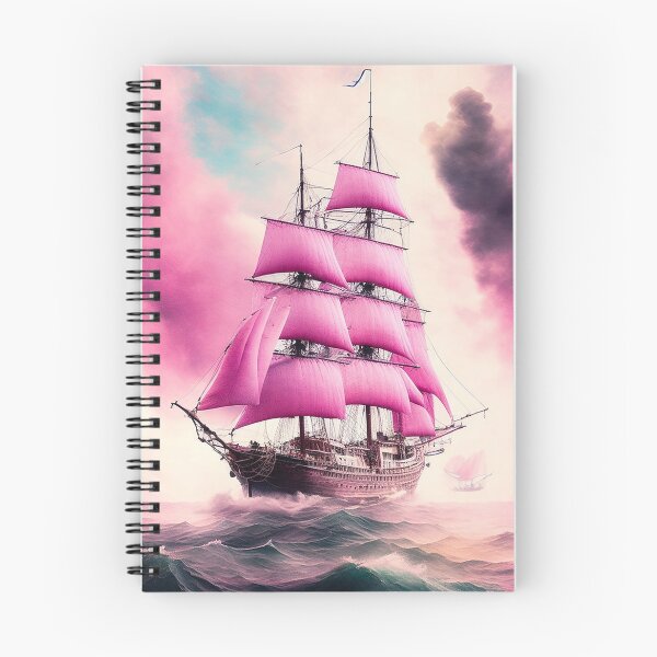 Item preview, Pink Sails - dream brigantine designed and sold by SimpleWallArt.