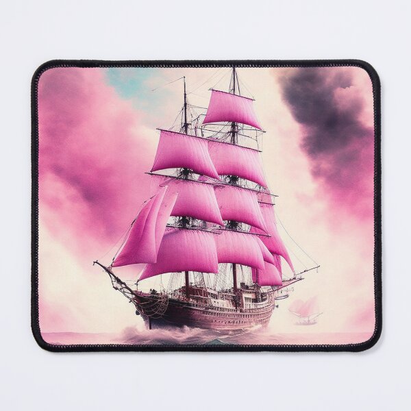 Item preview, Pink Sails - dream brigantine designed and sold by SimpleWallArt.