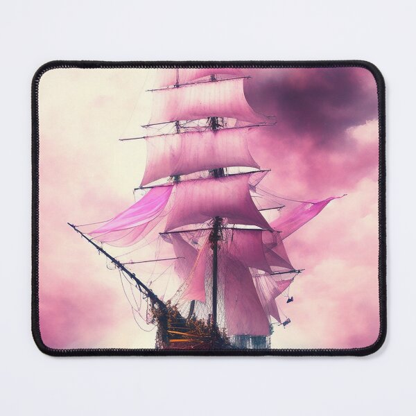 Item preview, Pink Sails - dream brigantine designed and sold by SimpleWallArt.