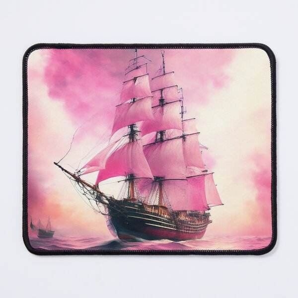 Item preview, Pink Sails - dream brigantine designed and sold by SimpleWallArt.