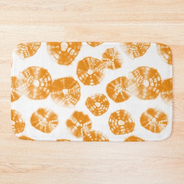 Item preview, Shibori Kumo orange dots over white designed and sold by marufemia.