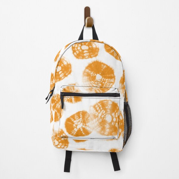 Item preview, Shibori Kumo orange dots over white designed and sold by marufemia.