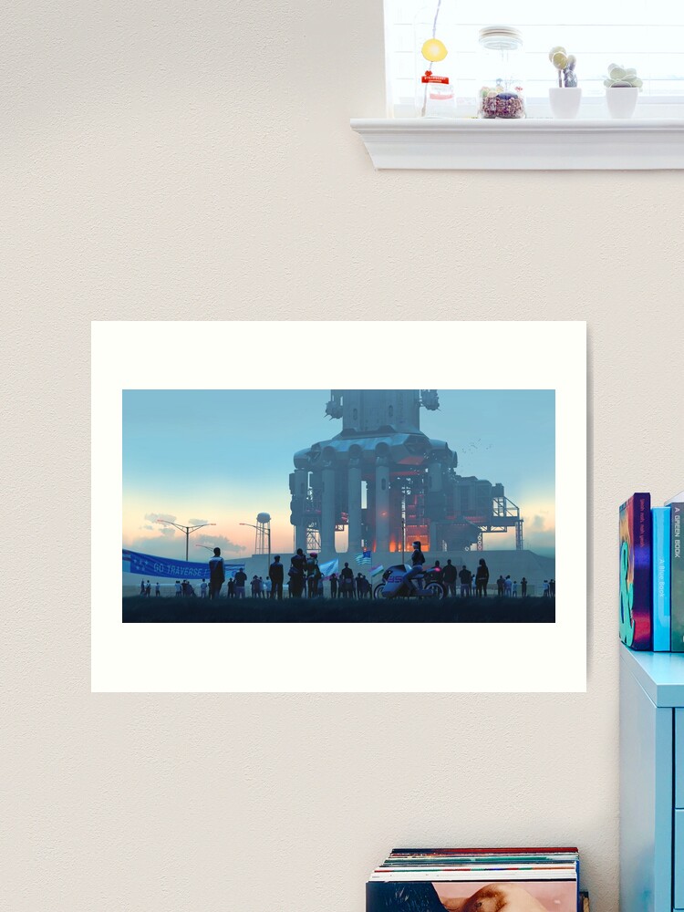 Thumbnail 1 of 3, Art Print, Space Elevator designed and sold by peterpopkencom.