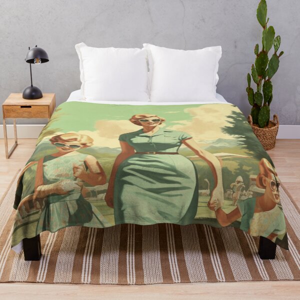 Item preview, A Classic Pin Up Woman and Her Daughters at the Park designed and sold by GoodOldVintage.