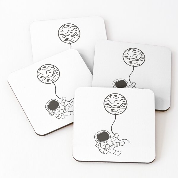 Item preview, Astronaut with balloon designed and sold by SketchyPedals.
