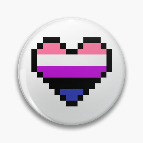 Item preview, Heart flag from Género fluido / Gender fluid community pixel art white background designed and sold by Axel-Speed.