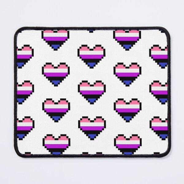 Item preview, Heart flag from Género fluido / Gender fluid community pixel art white background designed and sold by Axel-Speed.