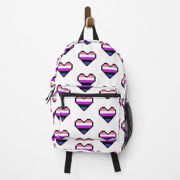 Item preview, Heart flag from Género fluido / Gender fluid community pixel art white background designed and sold by Axel-Speed.