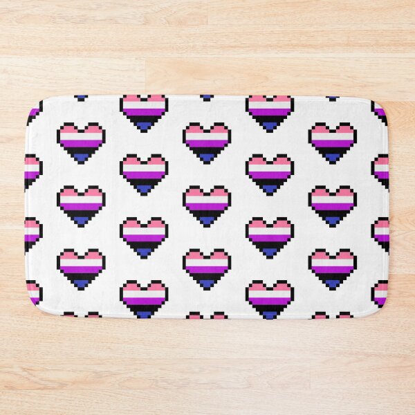 Item preview, Heart flag from Género fluido / Gender fluid community pixel art white background designed and sold by Axel-Speed.