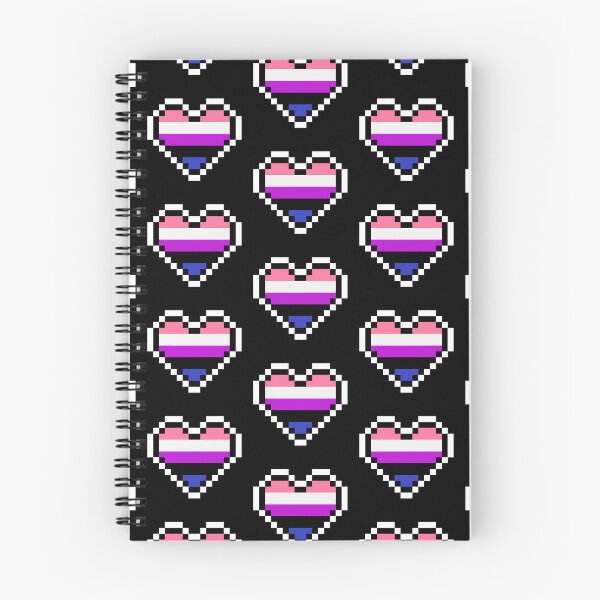 Item preview, Heart flag from Género fluido / Gender fluid community pixel art black background designed and sold by Axel-Speed.