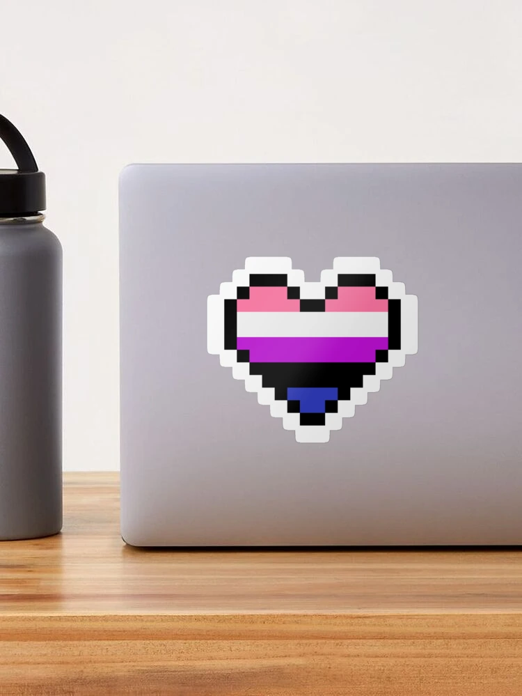 Gender Fluid Flag Heart Sticker