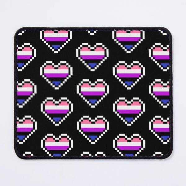 Item preview, Heart flag from Género fluido / Gender fluid community pixel art black background designed and sold by Axel-Speed.