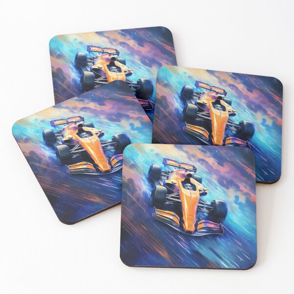 Item preview, Lando Norris Mclaren MCL34 2019 F1 Watercolour Painting Print designed and sold by PicTechNowArt.