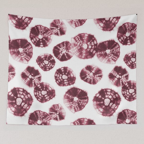 Item preview, Shibori Kumo wine dots over white designed and sold by marufemia.