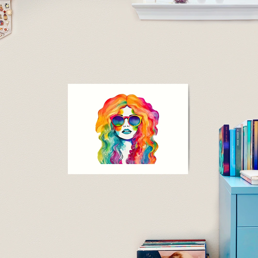 Hippie soul Groovy Summer time Good vibes 70s 80s girl rainbow psychedelic  love peace hippy hipster symbol colorful funny indie Art Print for Sale by  XOXStudio