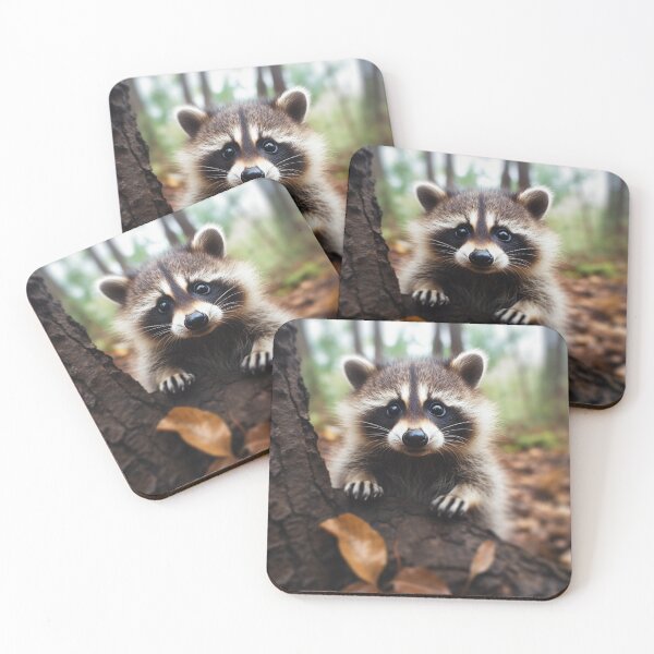 Item preview, Mapache lindo - Animales lindos del bebé designed and sold by baby-animal-art.