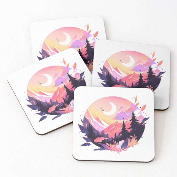 Item preview, Lunar Serenity: Moon, Mountains, Forest, Leaves designed and sold by PatrykT94.