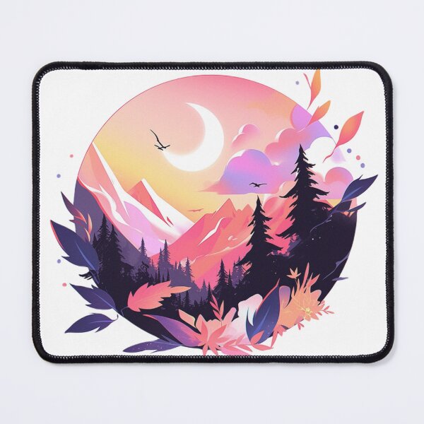 Item preview, Lunar Serenity: Moon, Mountains, Forest, Leaves designed and sold by PatrykT94.