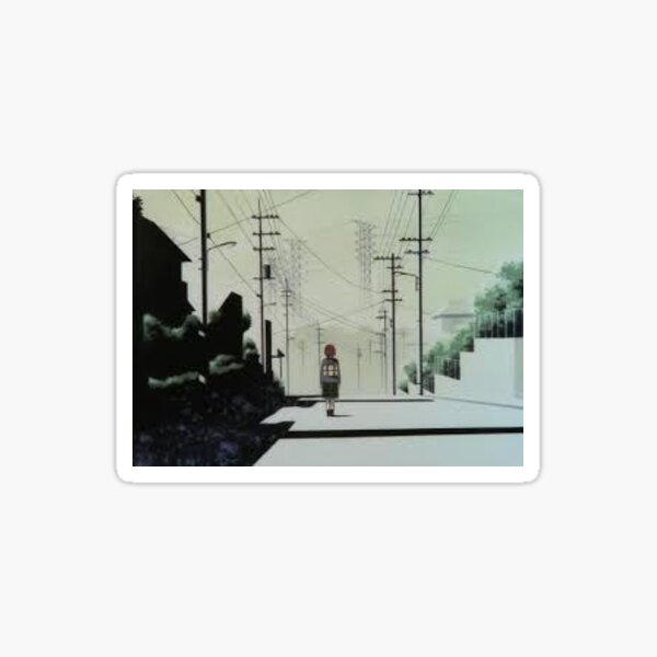 Item preview, Serial Experiments Lain Power Lines Aesthetic Sticker designed and sold by MerikuroCreates.