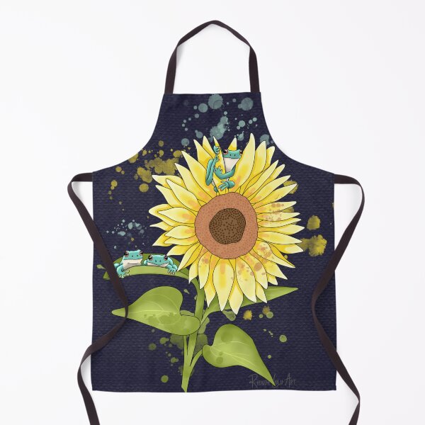 Item preview, Sunflower and Frogs designed and sold by RhondaLuluArt.