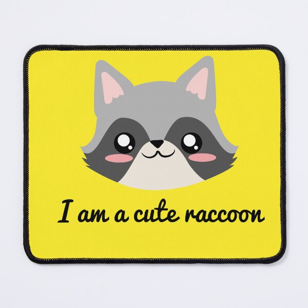 Item preview, cute raccoon face with text designed and sold by yessebel.