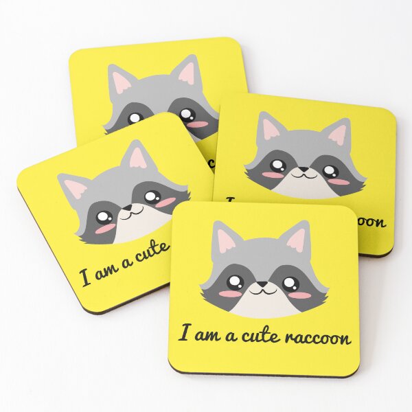 Item preview, cute raccoon face with text designed and sold by yessebel.