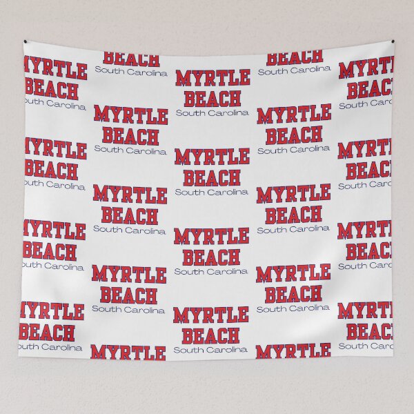 Item preview, Myrtle Beach South Carolina Varsity Print Red Navy designed and sold by Sunshine-Dreams.