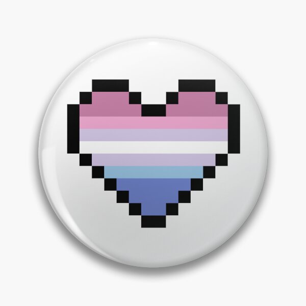 Item preview, Heart flag from Bigénero / Bigender community pixel art white background designed and sold by Axel-Speed.