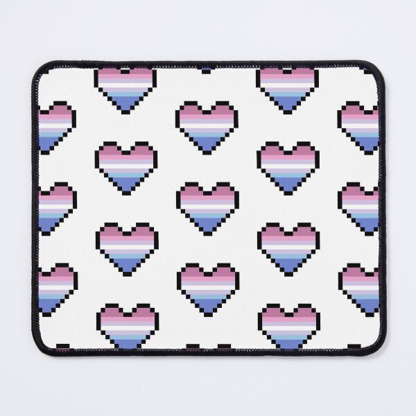 Item preview, Heart flag from Bigénero / Bigender community pixel art white background designed and sold by Axel-Speed.