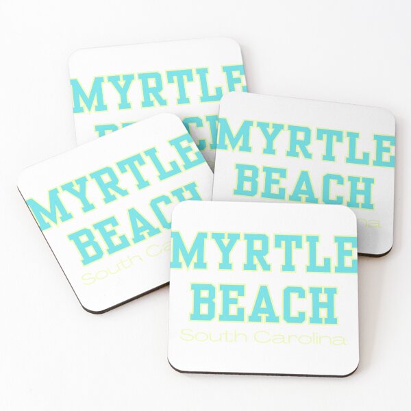 Item preview, Myrtle Beach South Carolina Varsity Print Turquoise Yellow designed and sold by Sunshine-Dreams.