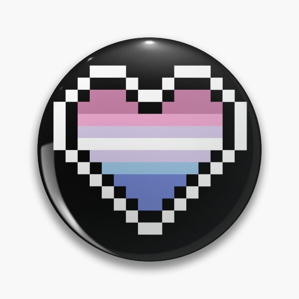 Item preview, Heart flag from Bigénero / Bigender community pixel art black background designed and sold by Axel-Speed.