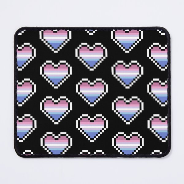 Item preview, Heart flag from Bigénero / Bigender community pixel art black background designed and sold by Axel-Speed.