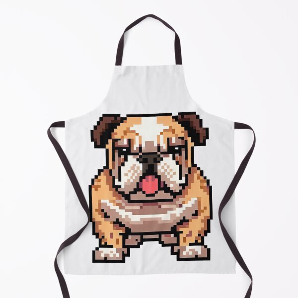 Item preview, Lovely Bulldog Pixel Portrait in 2D - Pixel Dog Art designed and sold by Woof-n-Wear.