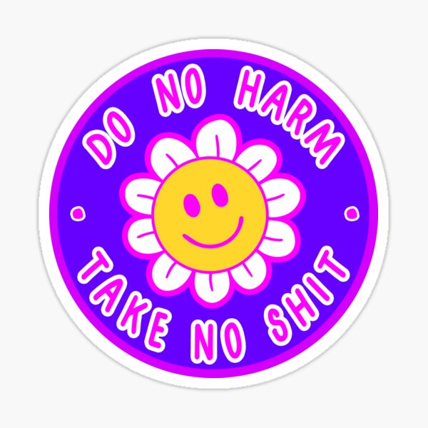 Vista previa del artículo con la obra «No hagas daño, no aceptes tonterías: frase motivadora y motivadora: vibraciones positivas: el poder de la flor de la margarita», diseñado y vendido por originalsusie.