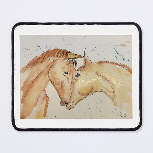 Item preview, Horses snuggling  designed and sold by watercolorsLiz.