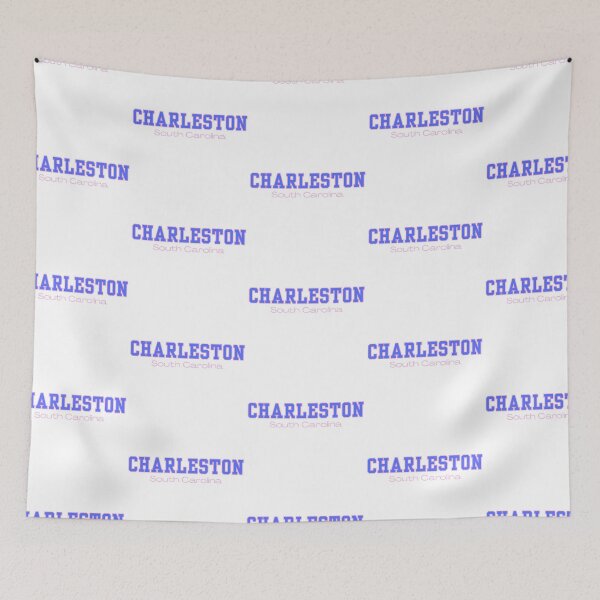 Item preview, Charleston South Carolina Varsity Print Blue Pink designed and sold by Sunshine-Dreams.