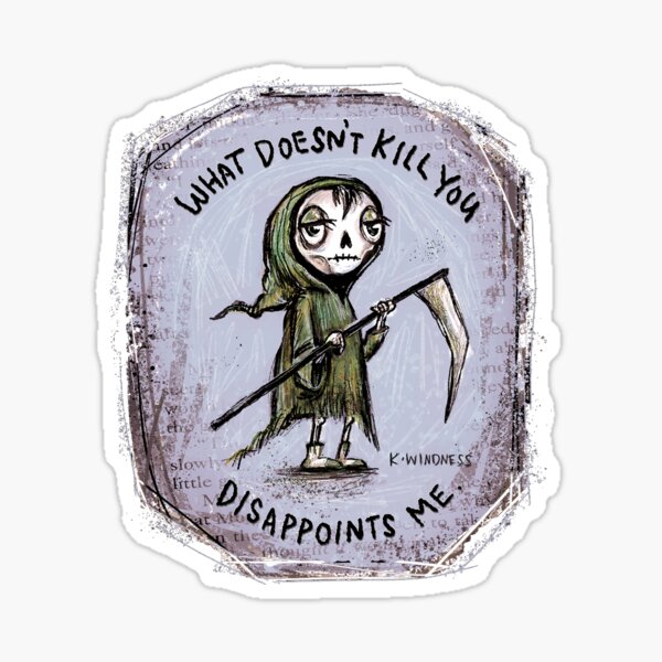 Disappointed Grim Sticker