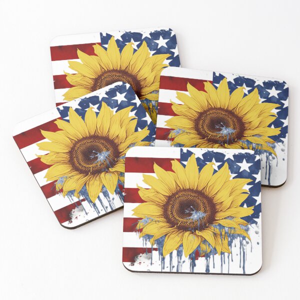 Item preview, Stars Stripes and Sunflowers - Fourth of July Art designed and sold by Emaga Digital Studio.