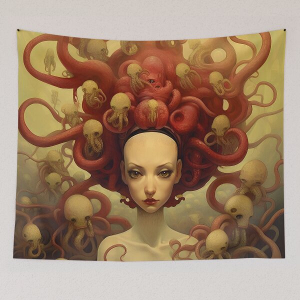 Item preview, Octopuses in the hair designed and sold by TheUncannyDGA.