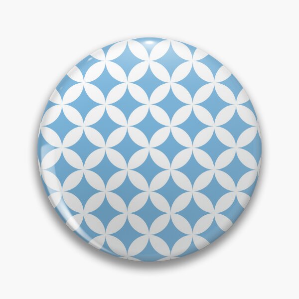 Item preview, Midmod Geometric Pattern (sky blue/white) designed and sold by Design Minds Boutique.