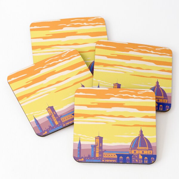 Item preview, Florence Viewed From Michelangelo Hill Tuscany Region Italy WPA Art Deco Poster  designed and sold by patrimonio.