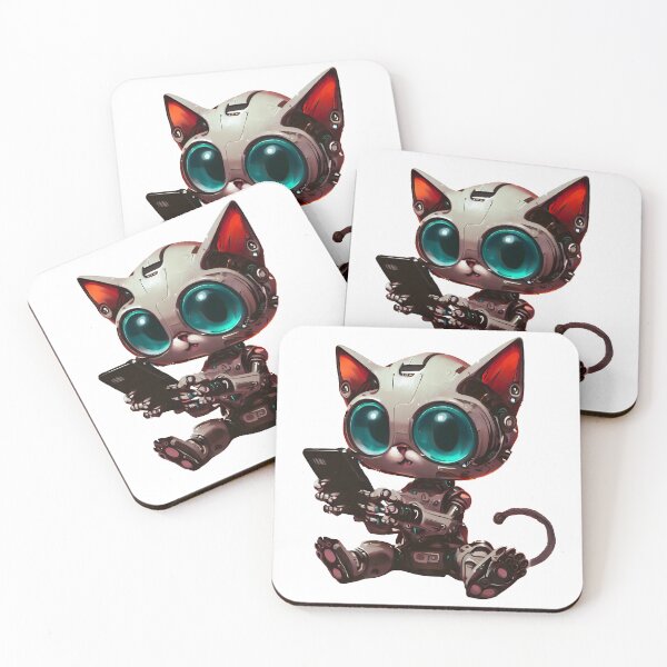 Item preview, Robo-Cat Playing On The Phone! designed and sold by kukamatsu.