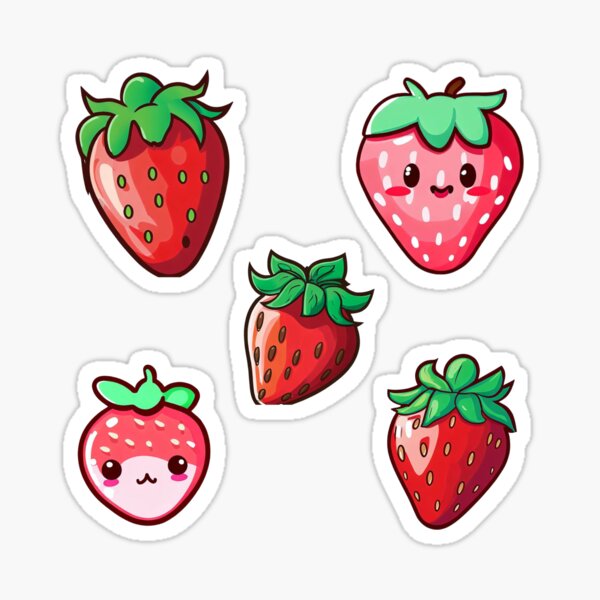 STICKERS x 10 STRAWBERRY Stickers CUTE! Sas Strawberries Sticker ST1