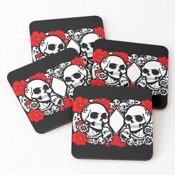 Item preview, Fiery Blossoms: Fierce Skull Surrounded by Fiery Flowers designed and sold by Mechanical-Artt.