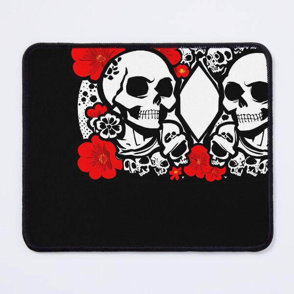 Item preview, Fiery Blossoms: Fierce Skull Surrounded by Fiery Flowers designed and sold by Mechanical-Artt.